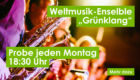 Weltmusik-Ensemble Grünklang probt immer montags am Campus Wilhelminenhof der HTW Berlin